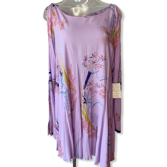 FREE PEOPLE Clear Skies Tunic Lilac M - Picture 2 of 6